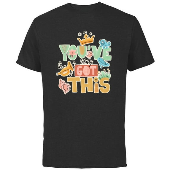 Disney Tangled Pascal You’ve Totally Got This - Short Sleeve Cotton T-Shirt for Adults - Customized-Black