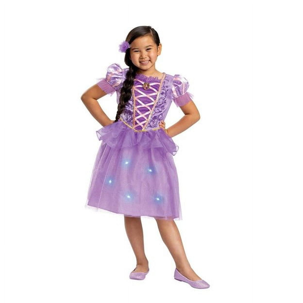 Disney Tangled Princess Rapunzel Deluxe Light Up Child Halloween Costume Dress with Headpiece Size M Medium 8 10 Walmart