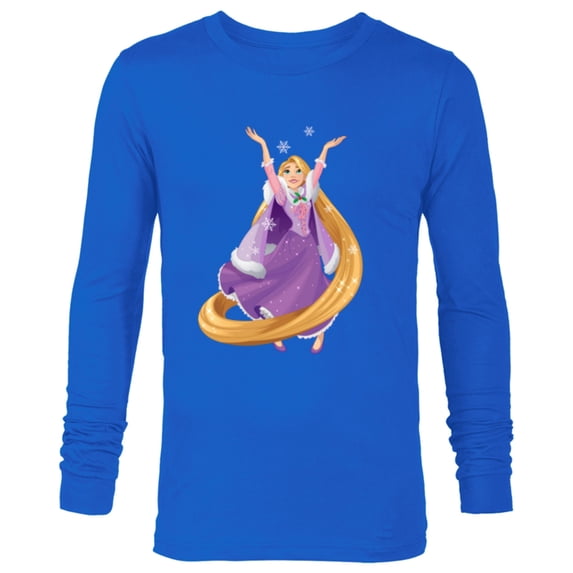 Disney Tangled Princess Rapunzel Holiday - Long Sleeve T-Shirt for Men - Customized-Navy