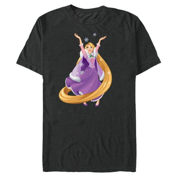 Disney Tangled Princess Rapunzel Holiday - Short Sleeve Blended T-Shirt for Adults - Customized-Dark Heather