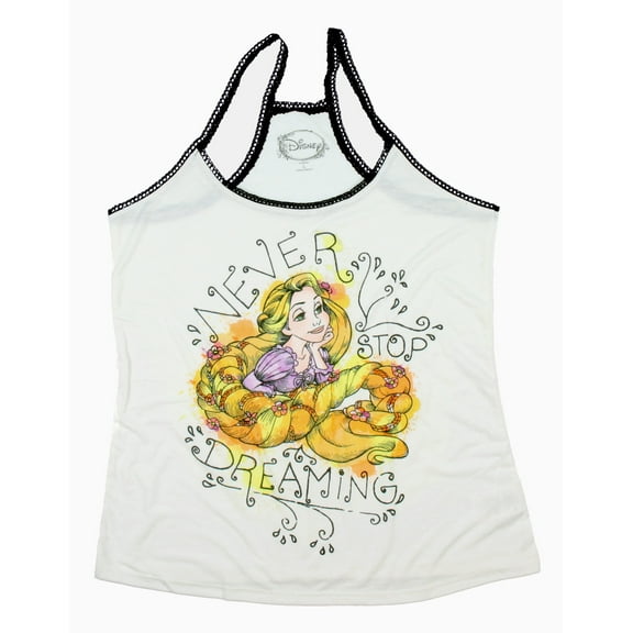 Disney Tangled Princess Rapunzel Never Stop Dreaming Crocheted Racerback Tank