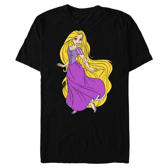 Disney Tangled Princess Rapunzel T-Shirt- Short Sleeve Blended T-Shirt for Adults - Customized-Black Snow Heather