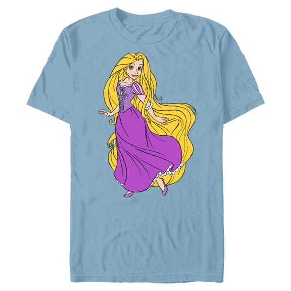 Disney Tangled Princess Rapunzel T-Shirt- Short Sleeve Blended T-Shirt for Adults - Customized-Celadon Snow Heather