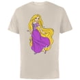 thumbnail image 1 of Disney Tangled Princess Rapunzel T-Shirt - Short Sleeve Cotton T-Shirt for Adults - Customized-Natural, 1 of 5