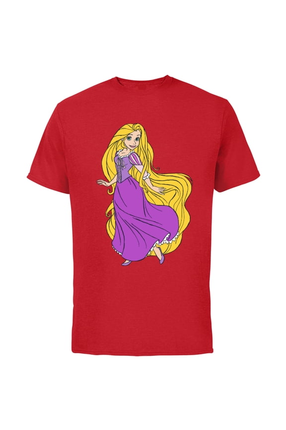 Tangled Princess Rapunzel T-Shirt - Short Sleeve Cotton T-Shirt for Adults - Customized-Red