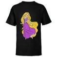 thumbnail image 1 of Disney Tangled Princess Rapunzel T-Shirt - Short Sleeve T-Shirt for Kids - Customized-Black, 1 of 5