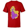thumbnail image 1 of Disney Tangled Princess Rapunzel T-Shirt - Short Sleeve T-Shirt for Kids - Customized-Red, 1 of 5