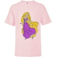 thumbnail image 1 of Disney Tangled Princess Rapunzel T-Shirt - Short Sleeve T-Shirt for Kids - Customized-Soft Pink, 1 of 5