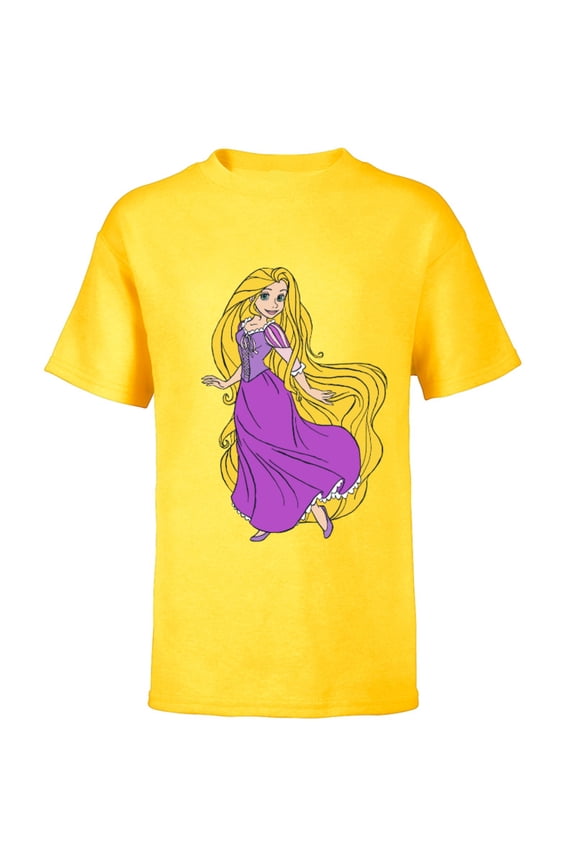 Tangled Princess Rapunzel T-Shirt - Short Sleeve T-Shirt for Kids - Customized-Sunflower