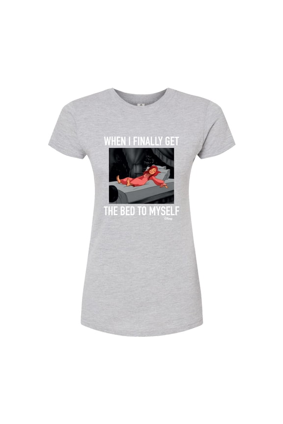 Tangled - Princesses Rapunzel - When I Finally Get The Bed to Myself - Juniors Fitted Graphic T-Shirt