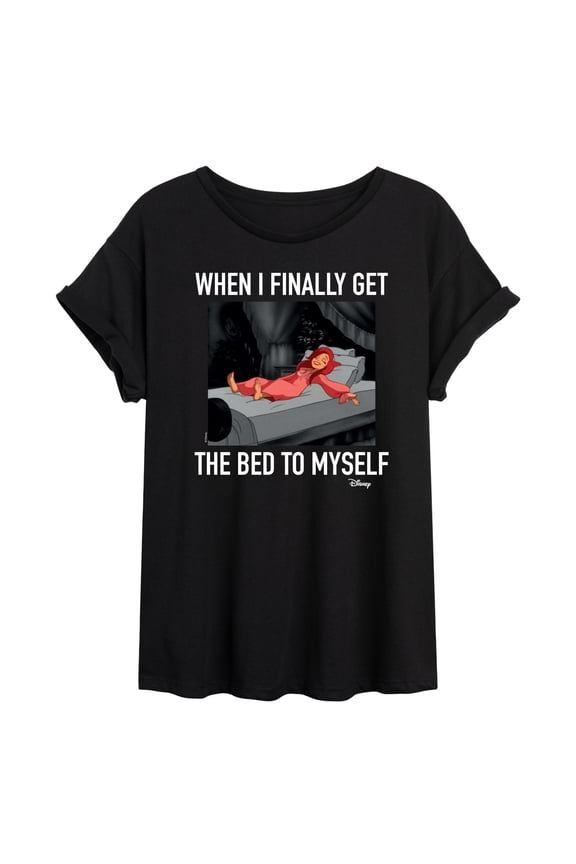 Tangled - Princesses Rapunzel - When I Finally Get The Bed to Myself - Juniors Ideal Flowy Muscle T-Shirt