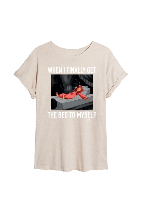 Tangled - Princesses Rapunzel - When I Finally Get The Bed to Myself - Juniors Ideal Flowy Muscle T-Shirt