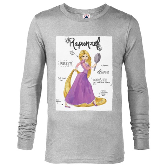 Disney Tangled Rapunzel Fashion Callouts T-Shirt - Long Sleeve T-Shirt for Men - Customized-Athletic Heather