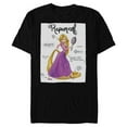 thumbnail image 1 of Disney Tangled Rapunzel Fashion Callouts T-Shirt- Short Sleeve Blended T-Shirt for Adults - Customized-Black, 1 of 5