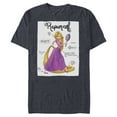 thumbnail image 1 of Disney Tangled Rapunzel Fashion Callouts T-Shirt- Short Sleeve Blended T-Shirt for Adults - Customized-Navy Heather, 1 of 5