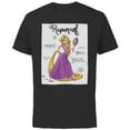 thumbnail image 1 of Disney Tangled Rapunzel Fashion Callouts T-Shirt - Short Sleeve Cotton T-Shirt for Adults - Customized-Black, 1 of 5