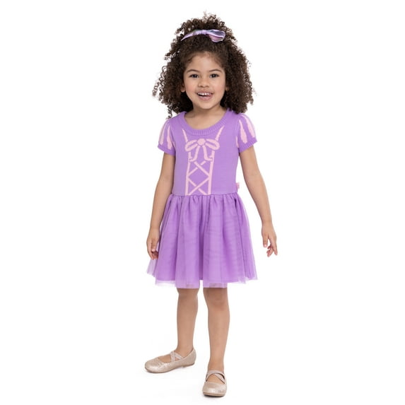 Disney Princess Toddler Girl Rapunzel Cosplay Sweater Dress, Sizes 12M-5T