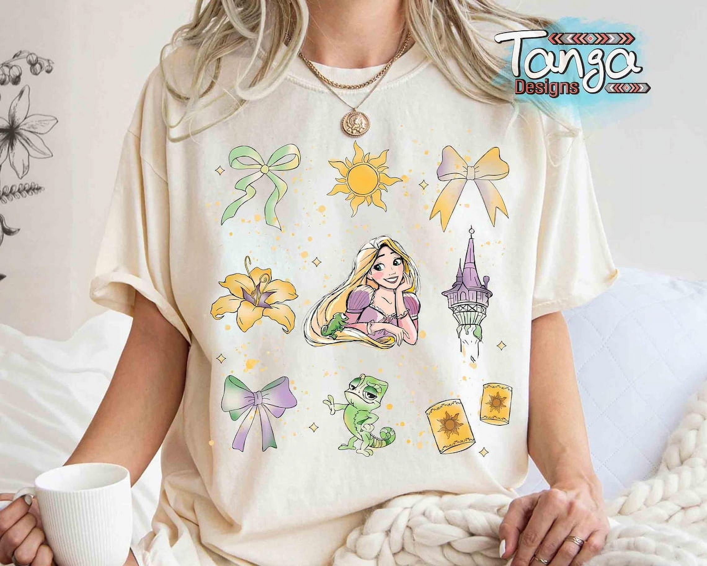 Magic Kingdom Princess Bow Shirt For Women - Coquette Style Oversized Tee With Cute Graphic For Disney Vacations & Park Days