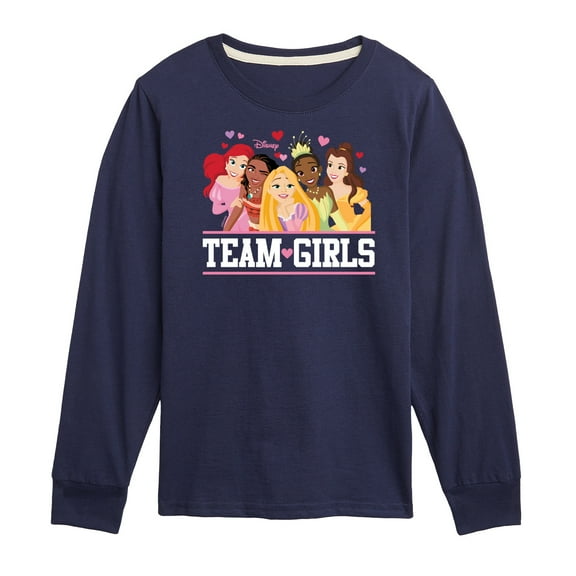 Disney - Team Girls - Toddler And Youth Long Sleeve Graphic T-Shirt