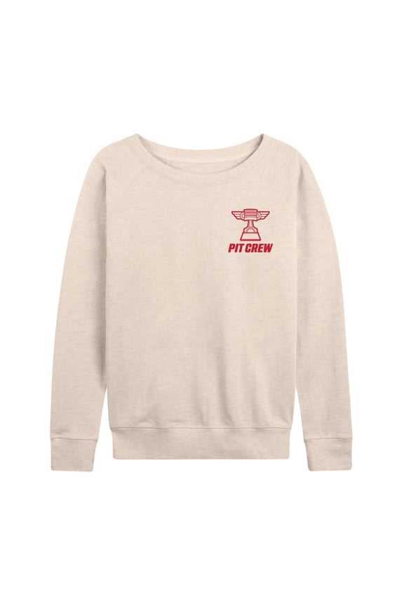 - Team Lightning Mcqueen Pit Crew - Women's French Terry Long Sleeve Pullover