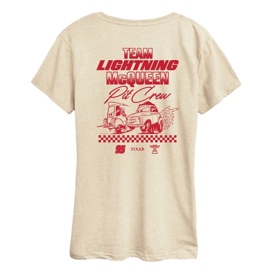 Disney - Team Lightning Mcqueen Pit Crew - Women's Short Sleeve Graphic T-Shirt