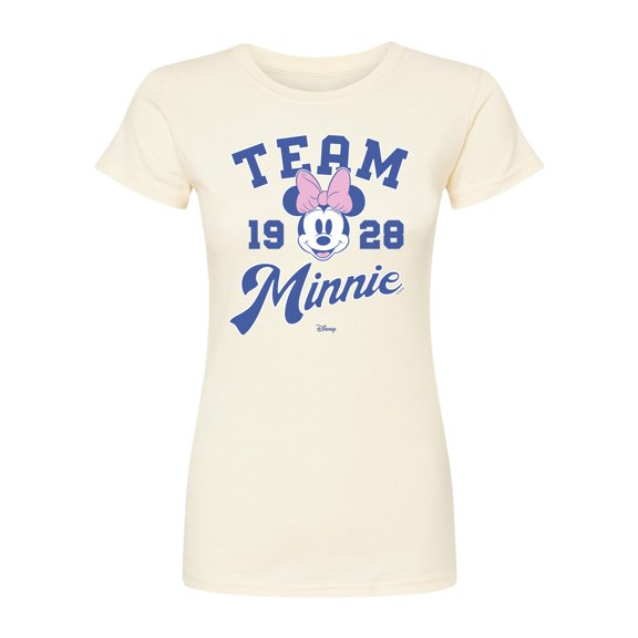 Disney - Team Minnie- Juniors Fitted Short Sleeve Graphic T-Shirt