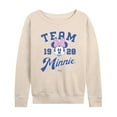 thumbnail image 1 of Disney - Team Minnie- Women's French Terry Long Sleeve Pullover, 1 of 4