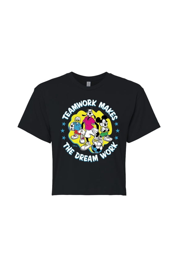 - Teamwork Group  - Juniors Cropped Cotton Blend T-Shirt