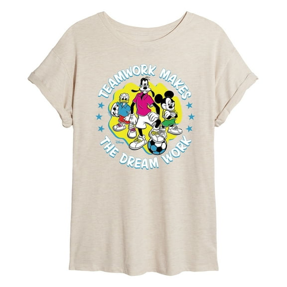Disney - Teamwork Group  - Juniors Ideal Flowy Muscle T-Shirt