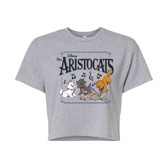 Disney - The Aristocats - Aristocats - Junior's Cropped Graphic T-Shirt
