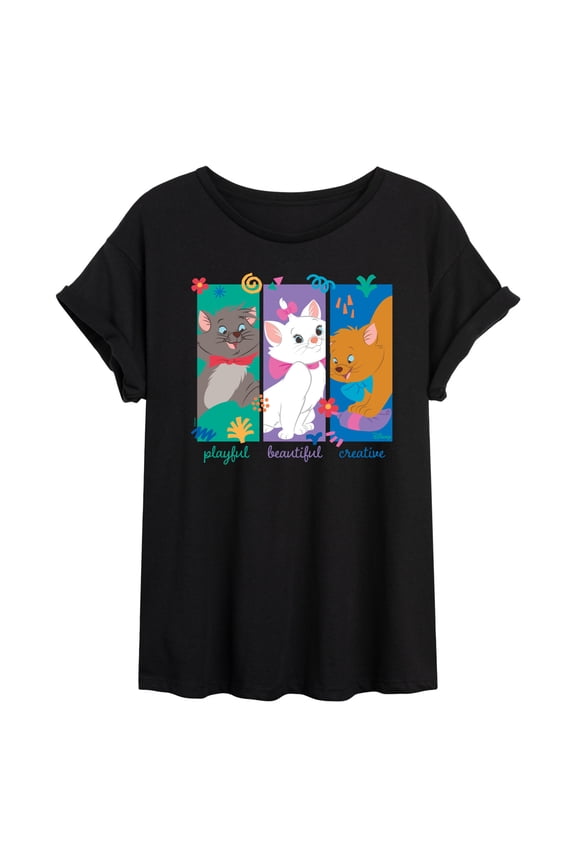 - The Aristocats - Aristocats Kittens - Women's Oversized Graphic T-Shirt