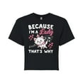 thumbnail image 1 of Disney - The Aristocats - Because I'm A Lady - Juniors Cropped Cotton Blend T-Shirt, 1 of 5
