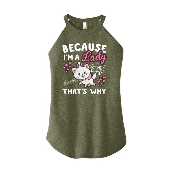 Disney - The Aristocats - Because I'm A Lady - Juniors High Neck Tank Top