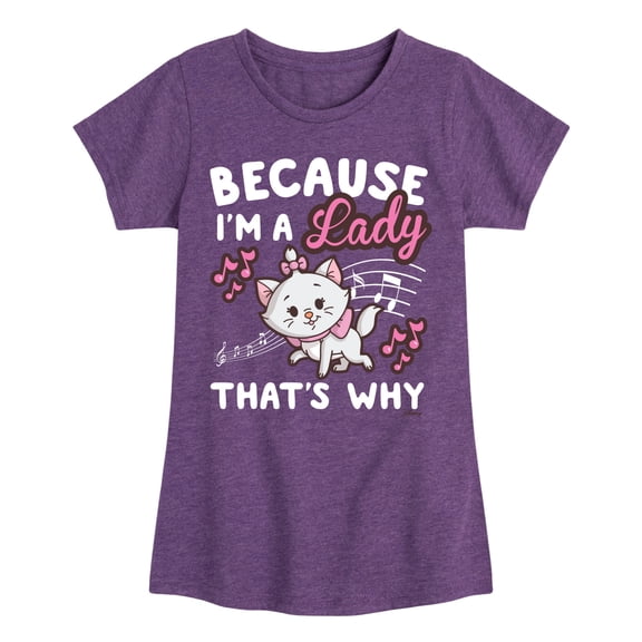 Disney - The Aristocats - Because I'm A Lady - Toddler & Youth Girls Short Sleeve Graphic T-Shirt