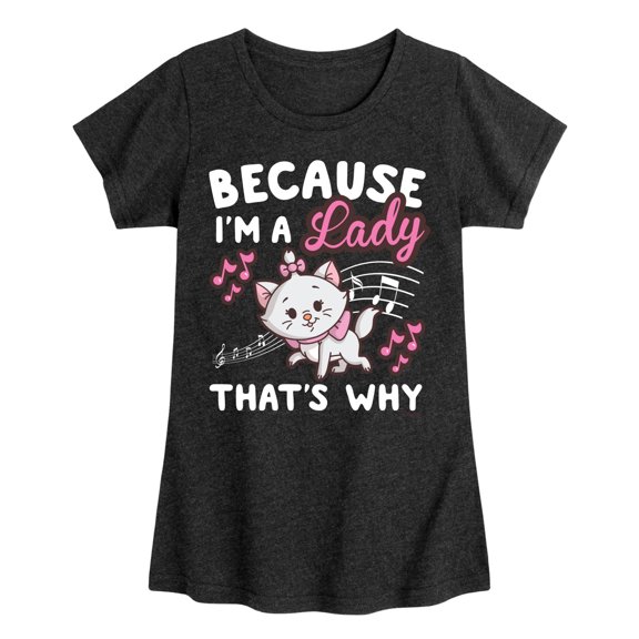 Disney - The Aristocats - Because I'm A Lady - Toddler & Youth Girls Short Sleeve Graphic T-Shirt