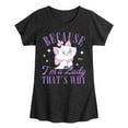 thumbnail image 1 of Disney - The Aristocats - Because Im A Lady - Girls Fitted Short Sleeve Graphic T-Shirt, 1 of 5
