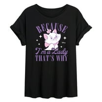 Disney - The Aristocats - Because Im A Lady - Women's Oversized Graphic T-Shirt