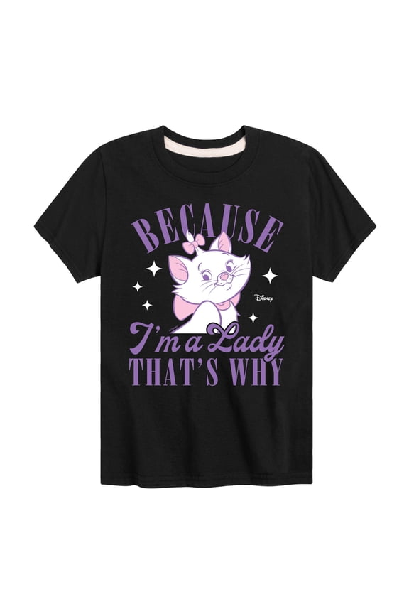 - The Aristocats - Because Im A Lady - Youth And Toddler Short Sleeve Graphic T-Shirt