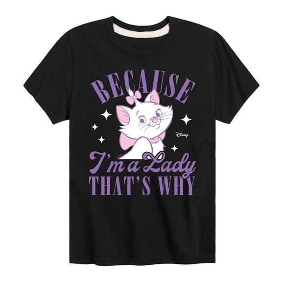 Disney - The Aristocats - Because Im A Lady - Youth And Toddler Short Sleeve Graphic T-Shirt