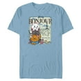 thumbnail image 1 of Disney The Aristocats Bonjour - Short Sleeve Blended T-Shirt for Adults - Customized-Ocean Blue, 1 of 5