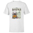 thumbnail image 1 of Disney The Aristocats Bonjour - Short Sleeve T-Shirt for Kids - Customized-White, 1 of 5