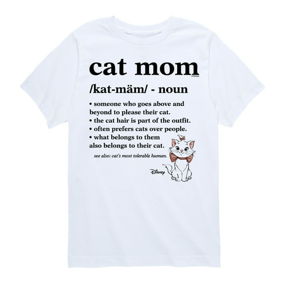 Disney - The Aristocats - Cat Mom Definition - Youth And Toddler Short Sleeve Graphic T-Shirt
