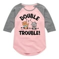 thumbnail image 1 of Disney - The Aristocats - Double Trouble - Toddler & Youth Girls Raglan Graphic T-Shirt, 1 of 5