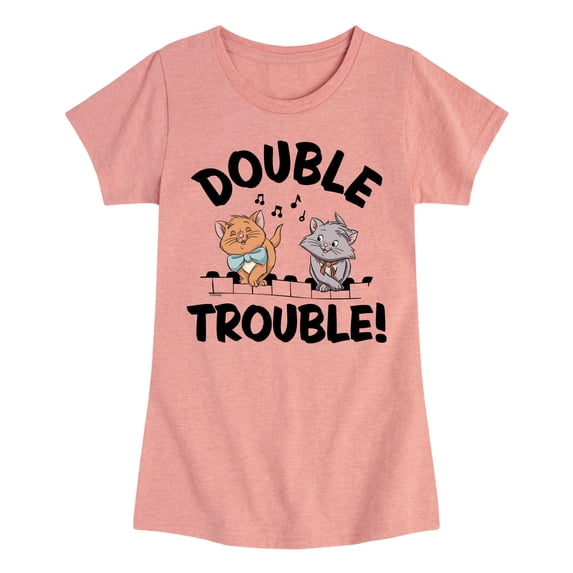 Disney - The Aristocats - Double Trouble - Toddler & Youth Girls Short Sleeve Graphic T-Shirt
