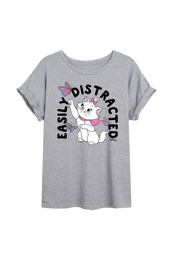 - The Aristocats - Easily Distracted - Women's Oversized Graphic T-Shirt