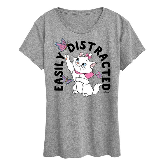 Disney - The Aristocats - Easily Distracted - Women's Short Sleeve Graphic T-Shirt