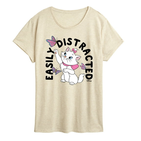 Disney - The Aristocats - Easily Distracted - Women's Short Sleeve Graphic T-Shirt