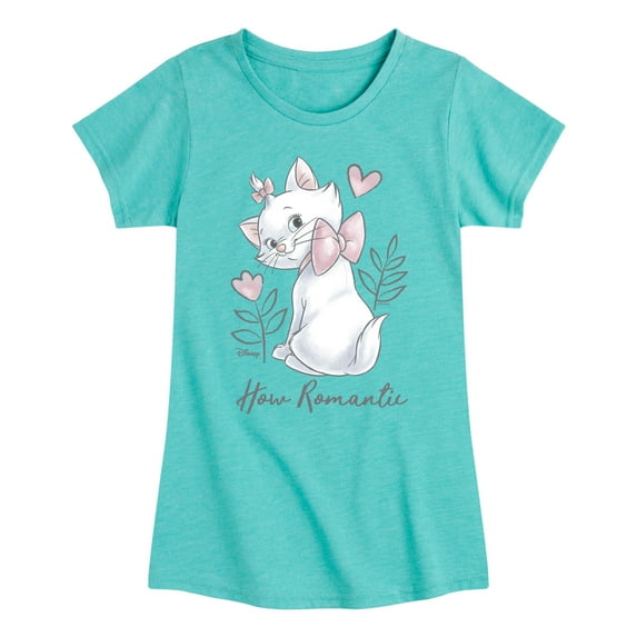Disney - The Aristocats - How Romantic Marie - Girls Fitted Short Sleeve Graphic T-Shirt