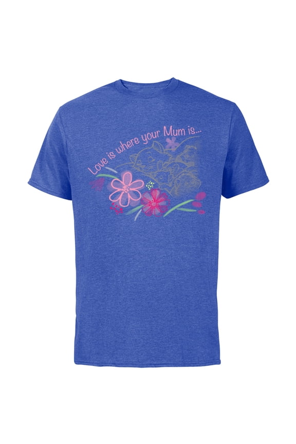 The Aristocats Love is Where Your Mum Is Mother’s Day - Short Sleeve Cotton T-Shirt for Adults - Customized-Royal Heather