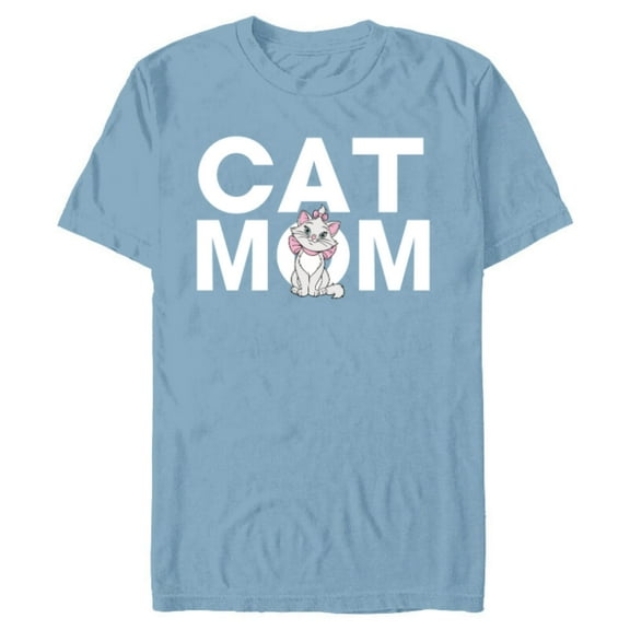 Disney The Aristocats Marie Cat Mom - Short Sleeve Blended T-Shirt for Adults - Customized-Ocean Blue